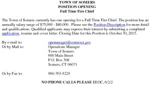 Icon of Fire Chief Position Summary